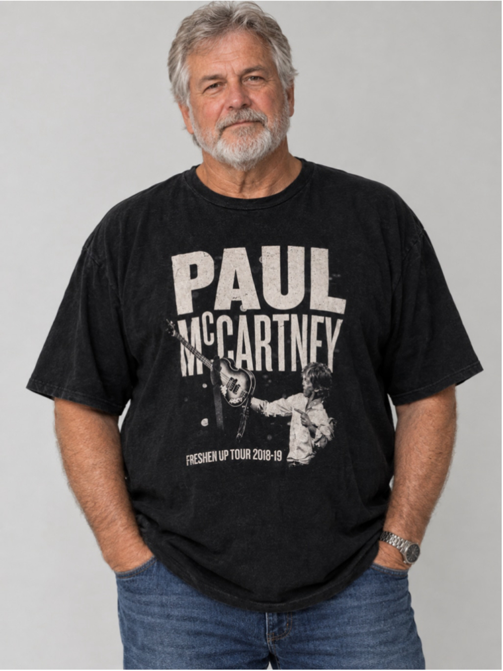 Paul McCartney 2018 2019 world tour black concert tee mens t-shirt size 3XL XXXL